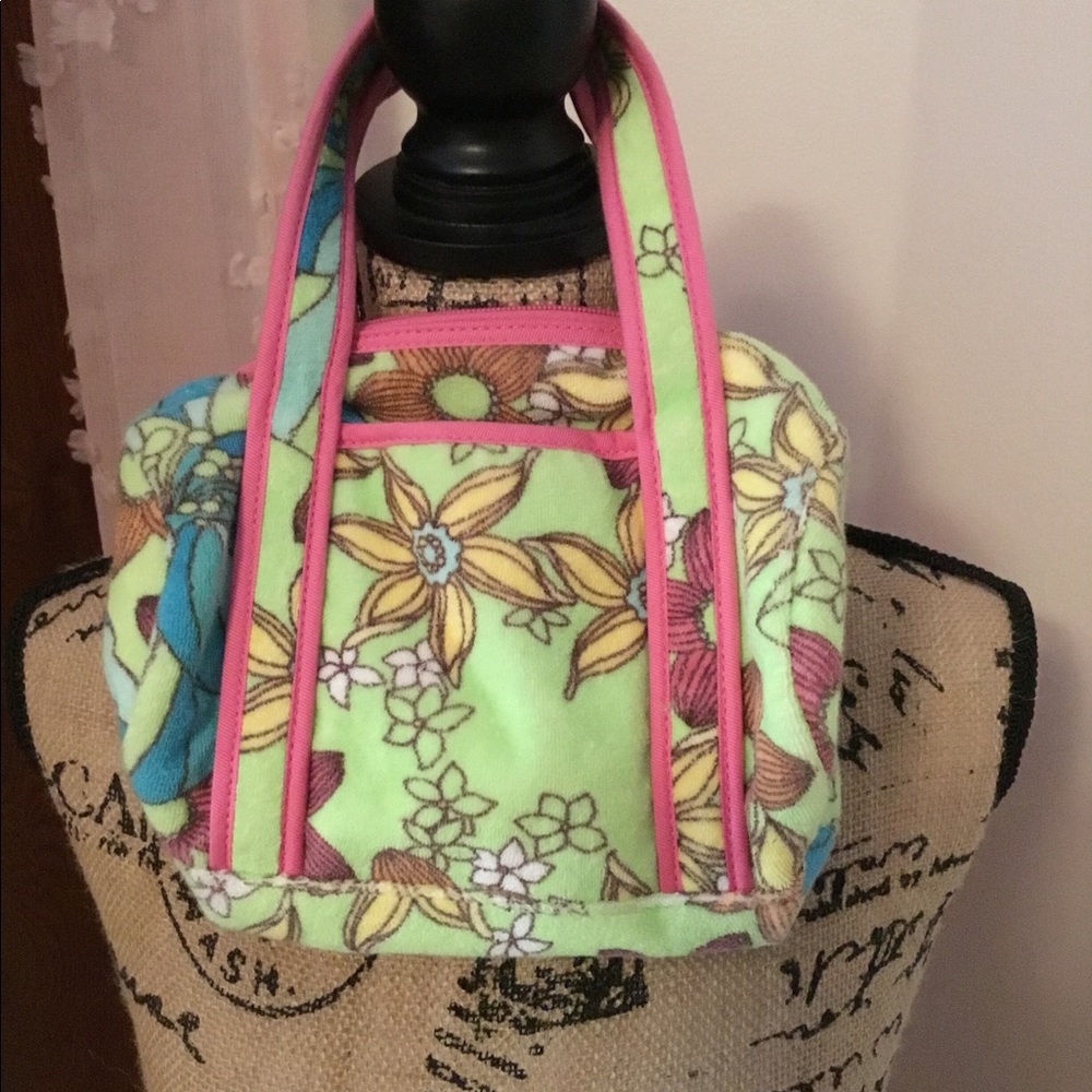 Floral Terry Cloth Bag